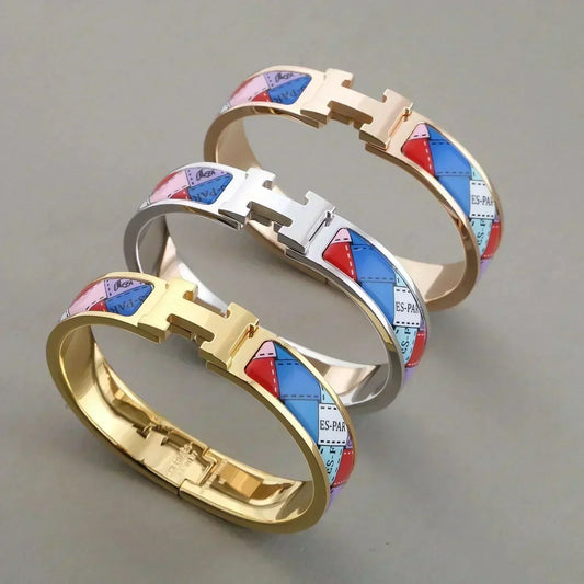 [⭐moonlume]H BRACELET DOTTED BORDER 12MM