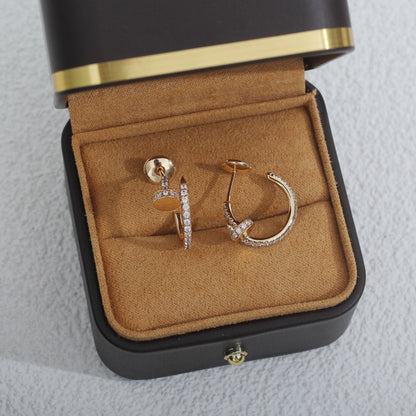 [⭐moonlume]JUSTE EARRINGS 12.75MM PINK GOLD DIAMOND