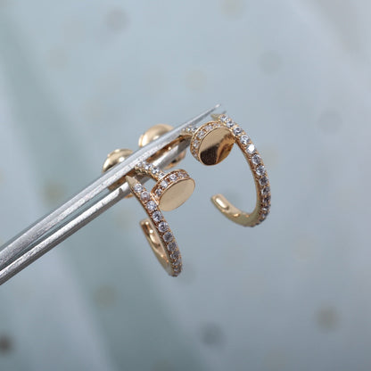 [⭐moonlume]JUSTE EARRINGS 12.75MM PINK GOLD DIAMOND