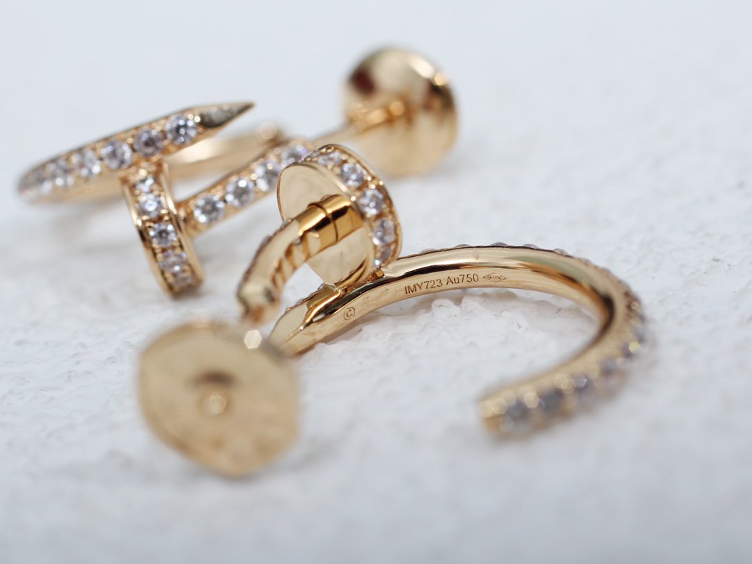 [⭐moonlume]JUSTE EARRINGS 12.75MM PINK GOLD DIAMOND
