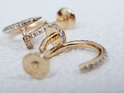 [⭐moonlume]JUSTE EARRINGS 12.75MM PINK GOLD DIAMOND