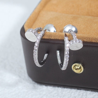 [⭐moonlume]JUSTE EARRINGS 12.75MM SILVER DIAMOND