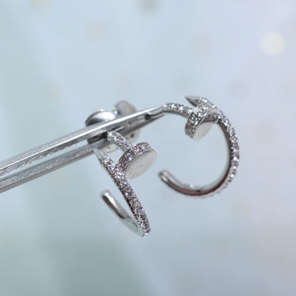 [⭐moonlume]JUSTE EARRINGS 12.75MM SILVER DIAMOND