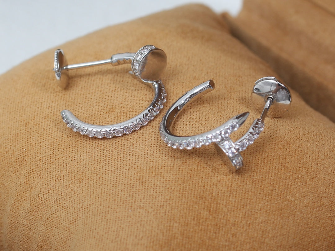 [⭐moonlume]JUSTE EARRINGS 12.75MM SILVER DIAMOND