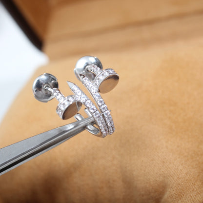 [⭐moonlume]JUSTE EARRINGS 12.75MM SILVER DIAMOND