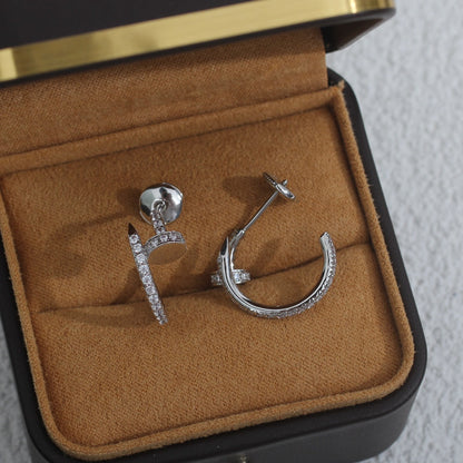 [⭐moonlume]JUSTE EARRINGS 12.75MM SILVER DIAMOND