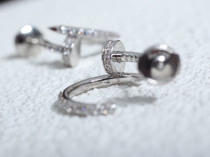 [⭐moonlume]JUSTE EARRINGS 12.75MM SILVER DIAMOND