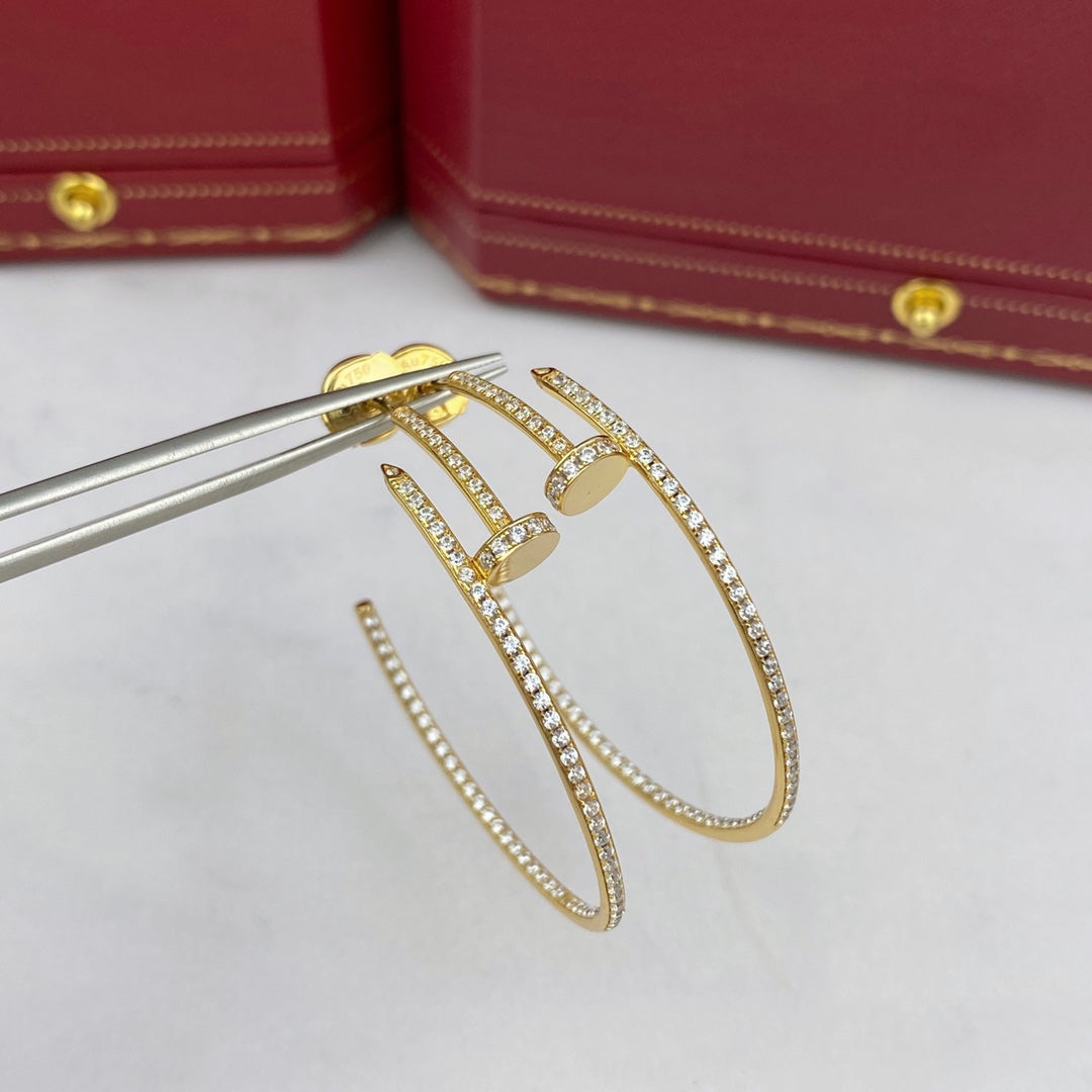 [⭐moonlume]JUSTE EARRINGS FULL DIAMONDS 1.8MM