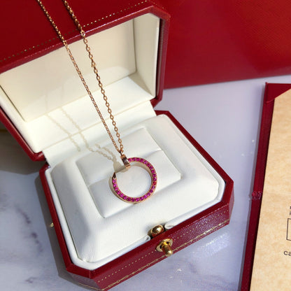 [⭐moonlume]JUSTE NECKLACE GOLD RED DIAMONDS