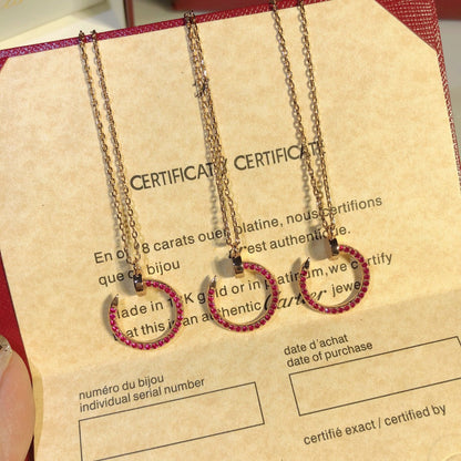 [⭐moonlume]JUSTE NECKLACE GOLD RED DIAMONDS
