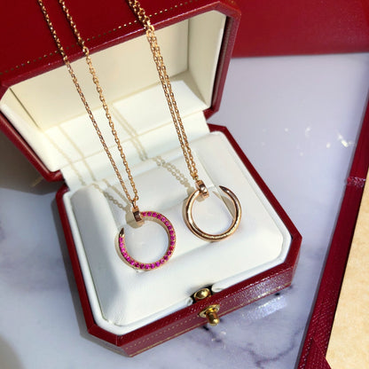 [⭐moonlume]JUSTE NECKLACE GOLD RED DIAMONDS