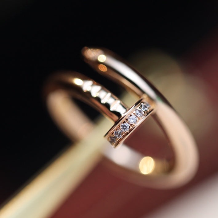 [⭐moonlume]JUSTE RING 2.65MM PINK GOLD DIAMOND