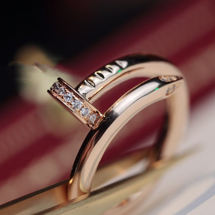 [⭐moonlume]JUSTE RING 2.65MM PINK GOLD DIAMOND