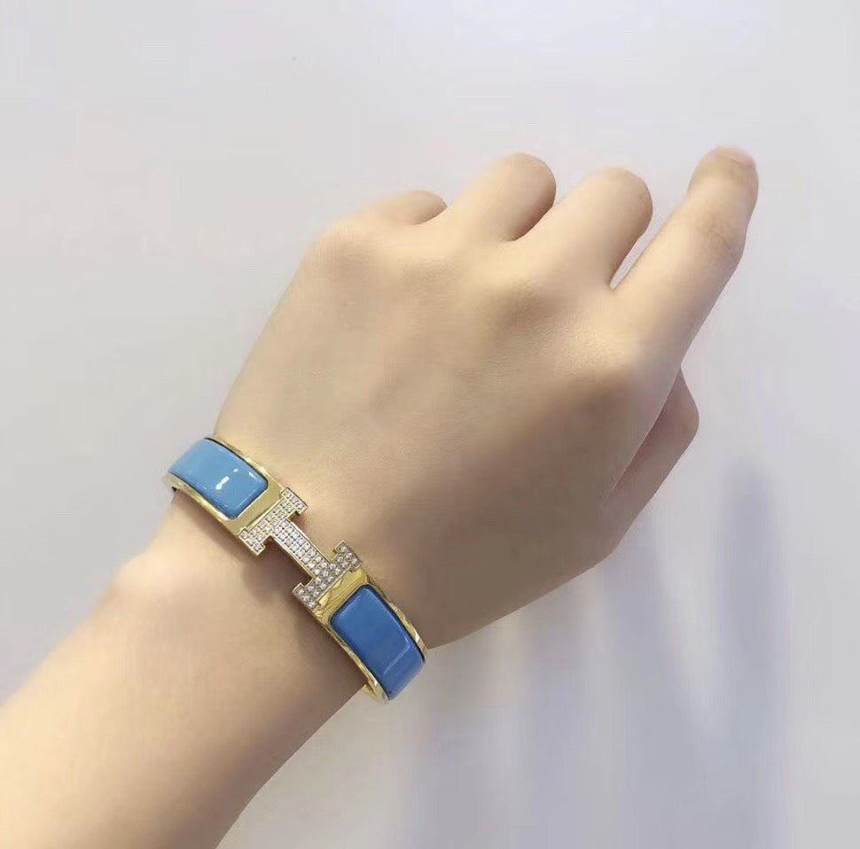 [⭐moonlume]H CLOUD BLUE BRACELET GOLD DIAMOND