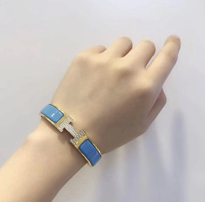[⭐moonlume]H CLOUD BLUE BRACELET GOLD DIAMOND