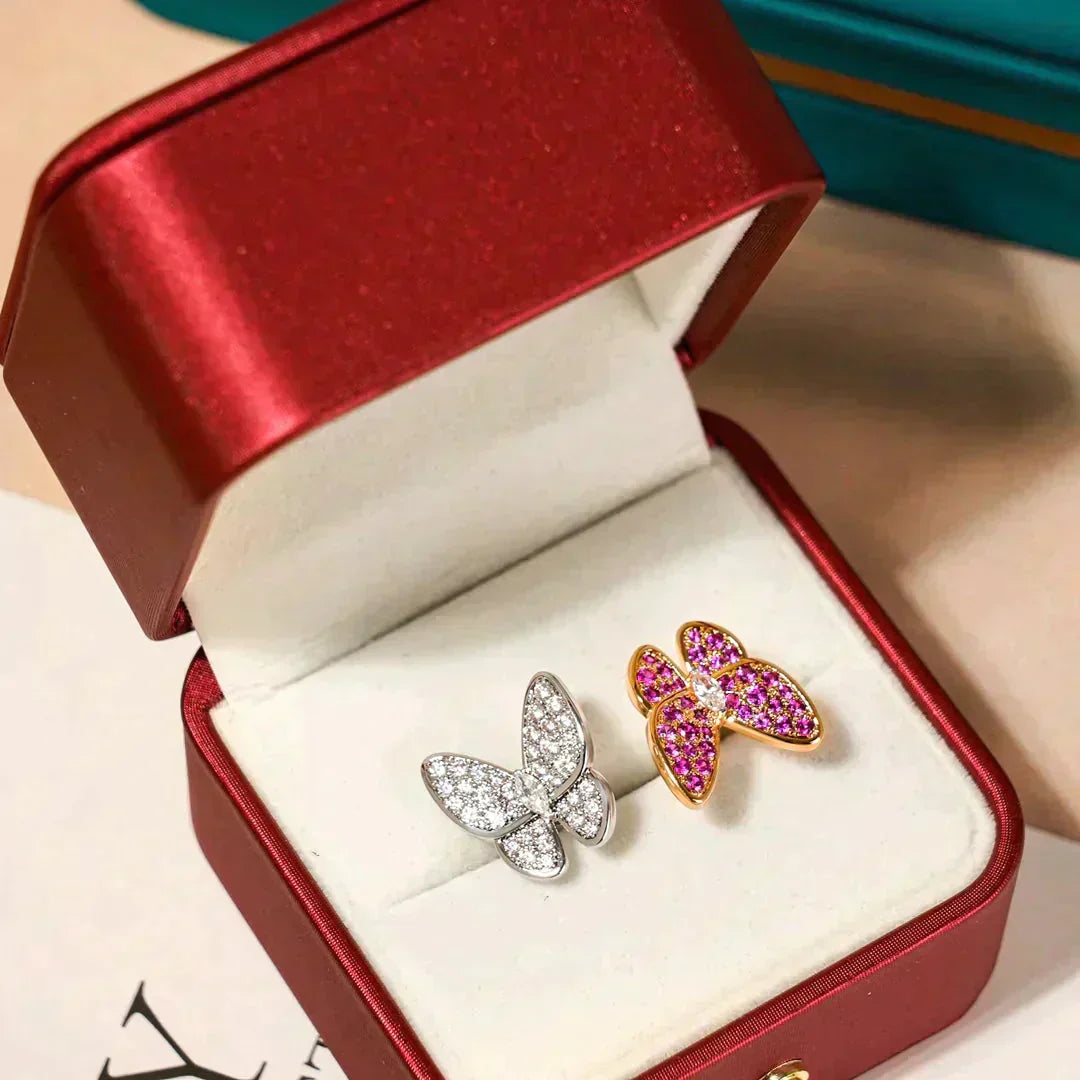 [⭐moonlume]TWIN BUTTERFLY DIAMOND RING