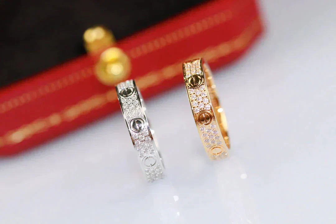 [⭐moonlume]LOVE RING 3.6MM DIAMOND PAVED