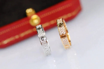 [⭐moonlume]LOVE RING 3.6MM DIAMOND PAVED