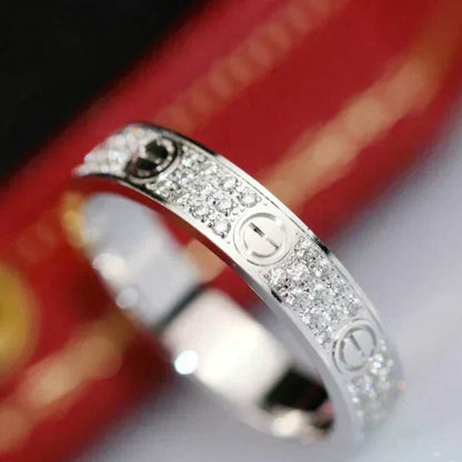 [⭐moonlume]LOVE RING 3.6MM DIAMOND PAVED