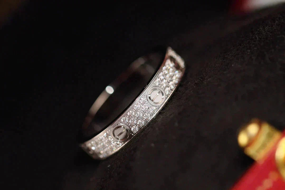 [⭐moonlume]LOVE RING 3.6MM DIAMOND PAVED