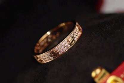 [⭐moonlume]LOVE RING 3.6MM DIAMOND PAVED