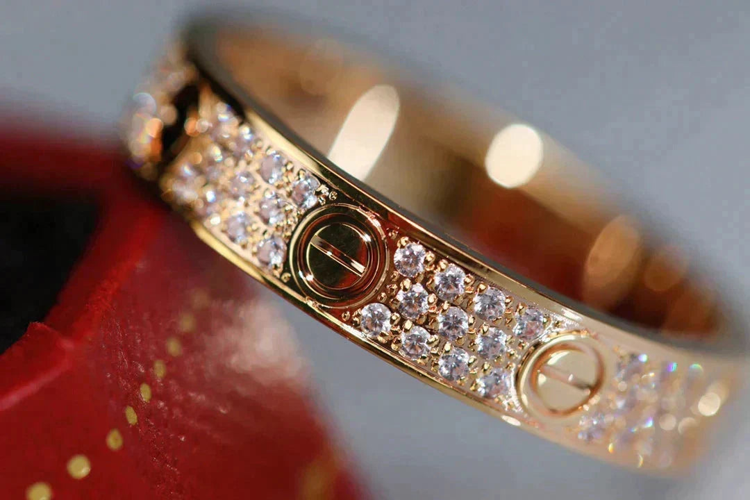 [⭐moonlume]LOVE RING 3.6MM DIAMOND PAVED
