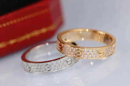 [⭐moonlume]LOVE RING 3.6MM DIAMOND PAVED