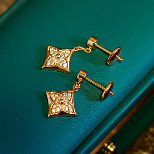 [⭐moonlume]STAR DIAMONDS EARRINGS GOLD