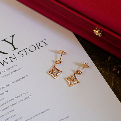 [⭐moonlume]STAR DIAMONDS EARRINGS GOLD