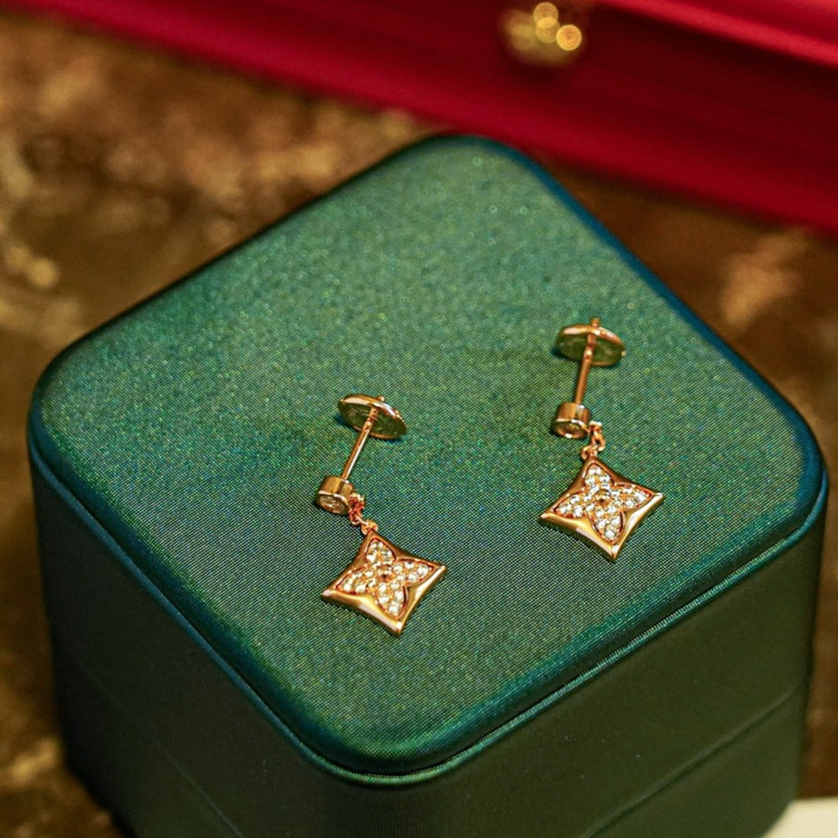 [⭐moonlume]STAR DIAMONDS EARRINGS GOLD