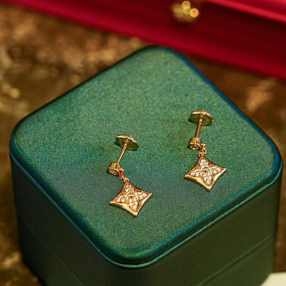 [⭐moonlume]STAR DIAMONDS EARRINGS GOLD
