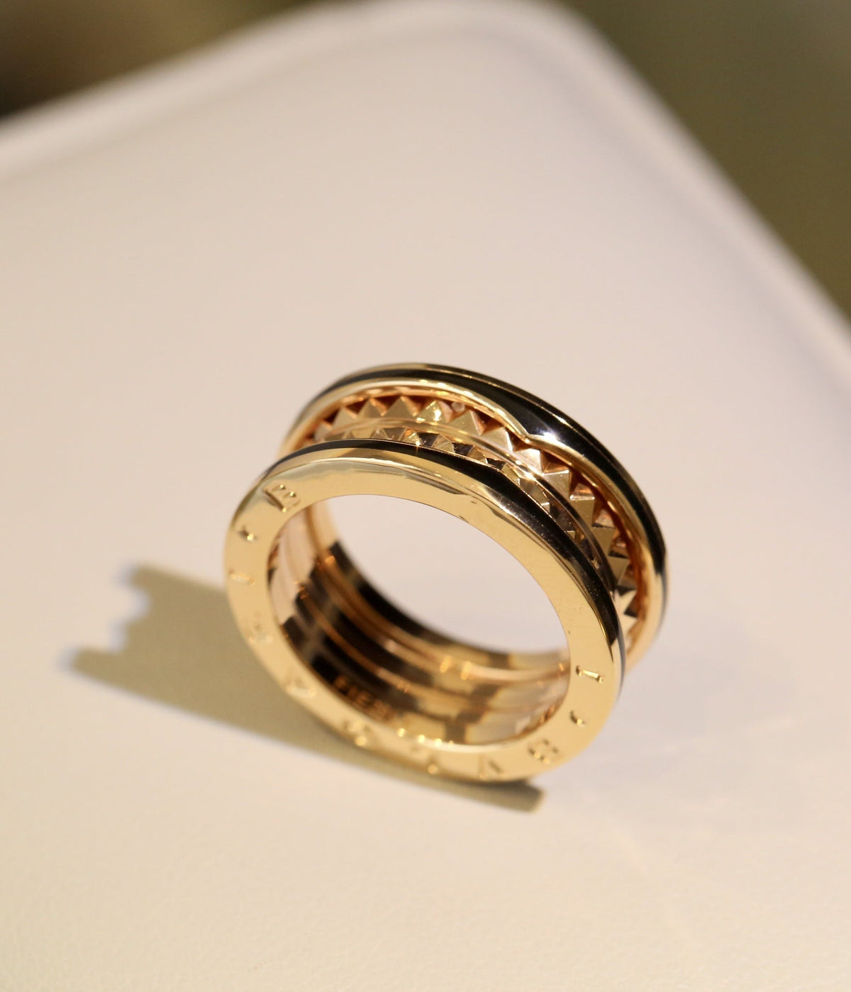 [⭐moonlume]ZERO 1 PINK GOLD BLACK CERAMIC RING