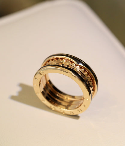 [⭐moonlume]ZERO 1 PINK GOLD BLACK CERAMIC RING