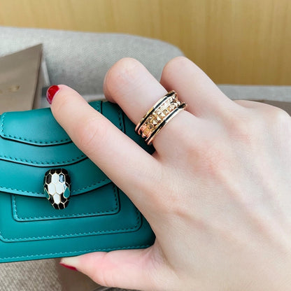 [⭐moonlume]ZERO 1 PINK GOLD BLACK CERAMIC RING