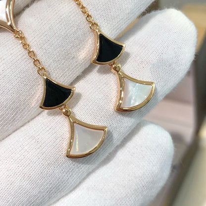 [⭐moonlume]DREAM EARRINGS 3 MOTIFS ONYX MOP PINK GOLD