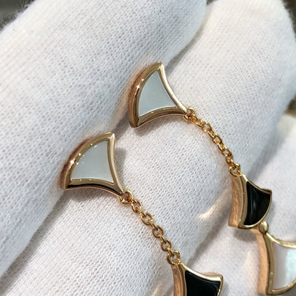 [⭐moonlume]DREAM EARRINGS 3 MOTIFS ONYX MOP PINK GOLD