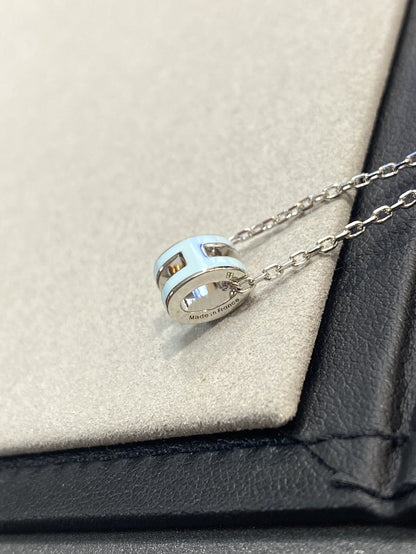 [⭐moonlume]POP H LIGHT BLUE NECKLACE