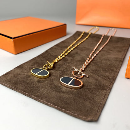 [⭐moonlume]CHAINE VERSO BLACK CERAMIC NECKLACE