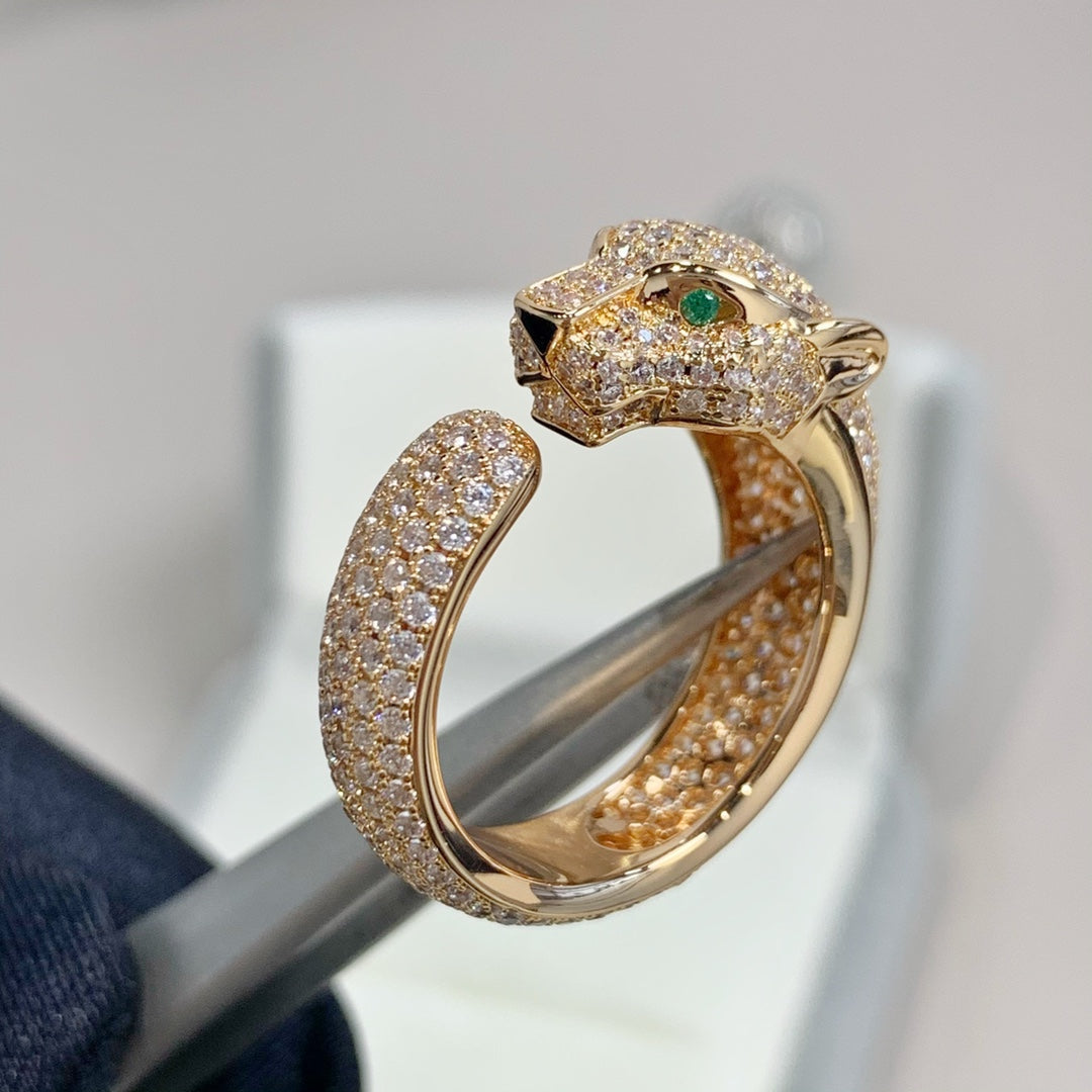 [⭐moonlume]PANTHERE PINK GOLD DIAMOND RING