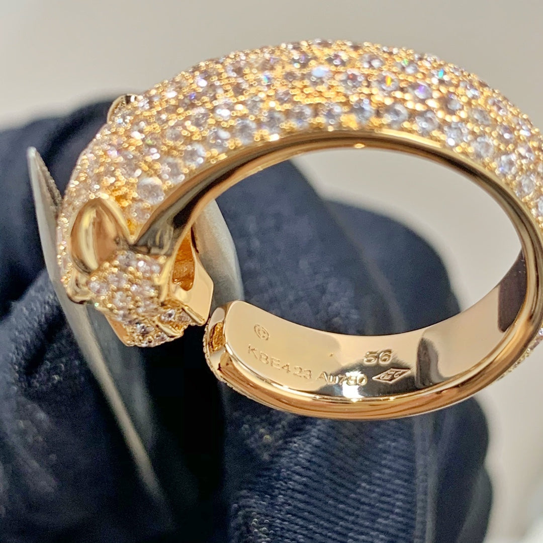 [⭐moonlume]PANTHERE PINK GOLD DIAMOND RING