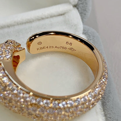 [⭐moonlume]PANTHERE PINK GOLD DIAMOND RING