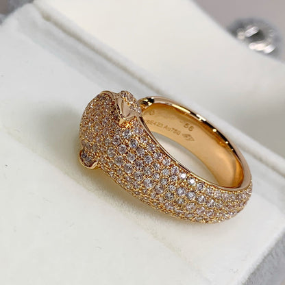 [⭐moonlume]PANTHERE PINK GOLD DIAMOND RING