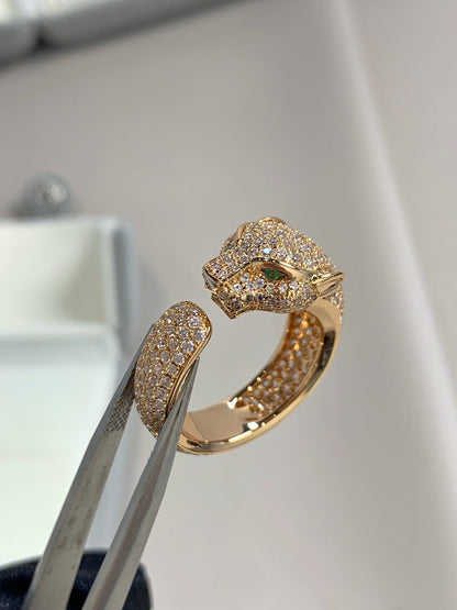 [⭐moonlume]PANTHERE PINK GOLD DIAMOND RING
