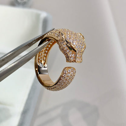 [⭐moonlume]PANTHERE PINK GOLD DIAMOND RING