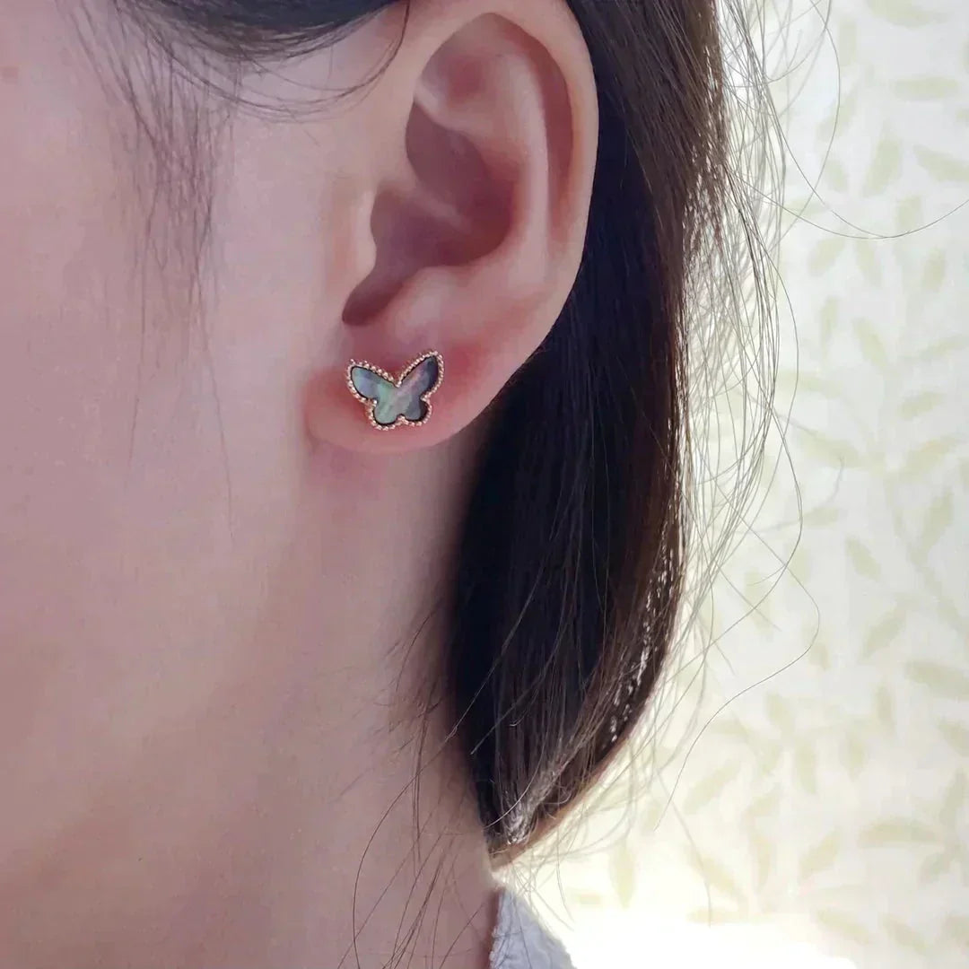 [⭐moonlume]BUTTERFLY DARK MOP  EARRINGS