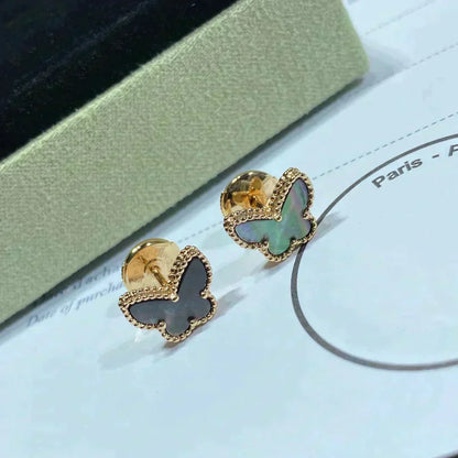 [⭐moonlume]BUTTERFLY DARK MOP  EARRINGS