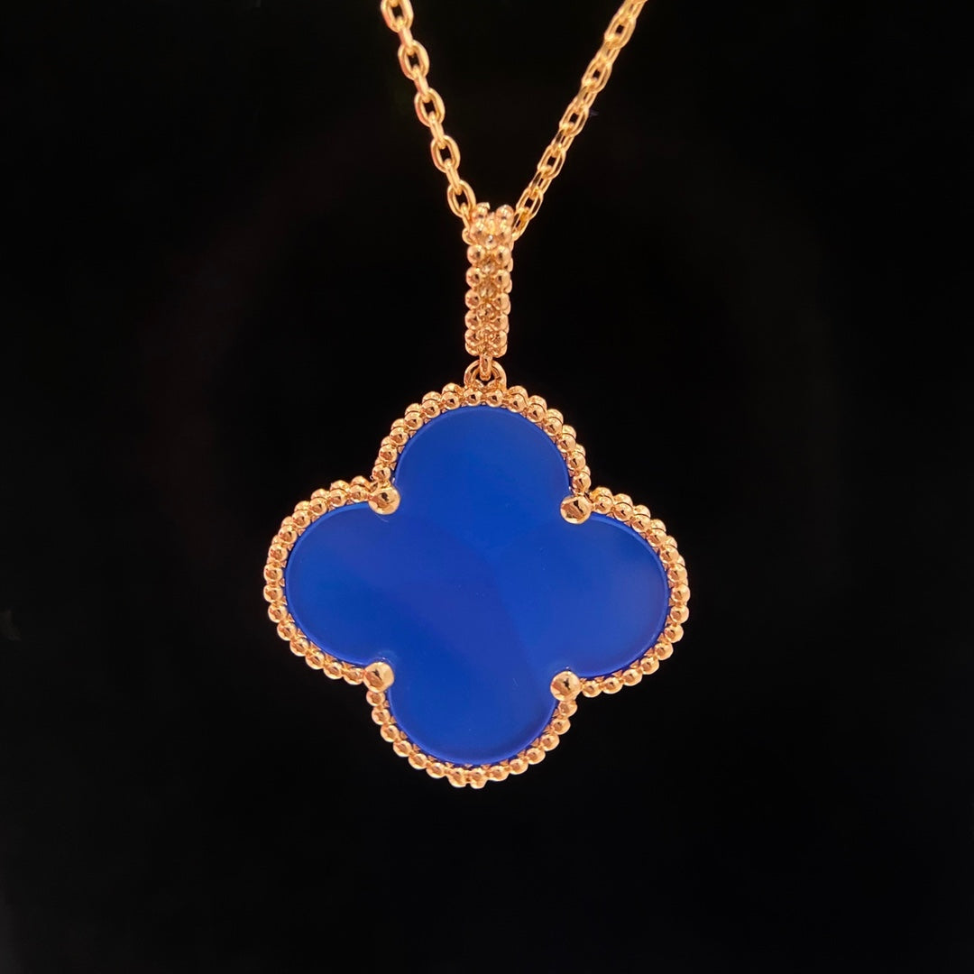 [⭐moonlume]CLOVER 25MM NECKLACE TURQUOISE ROSE GOLD
