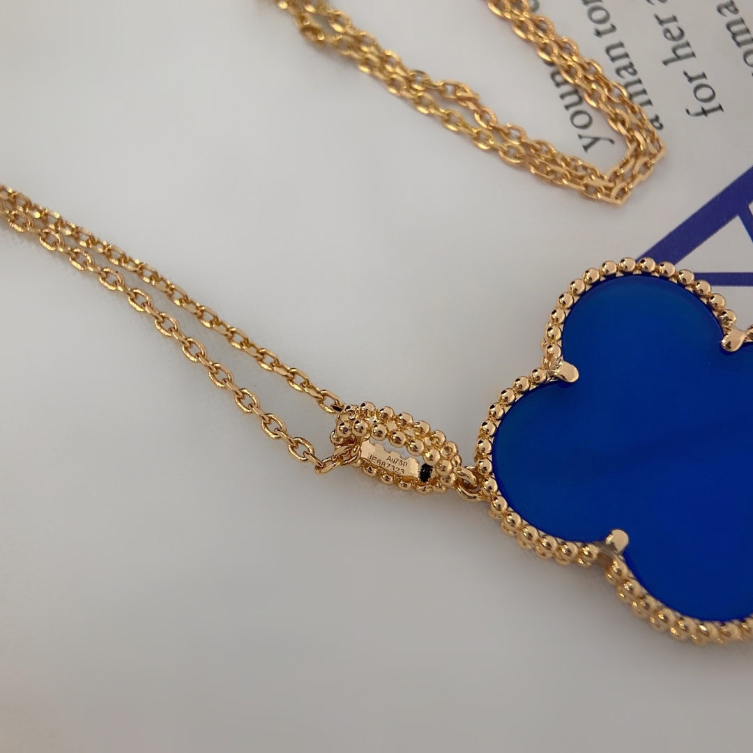 [⭐moonlume]CLOVER 25MM NECKLACE TURQUOISE ROSE GOLD