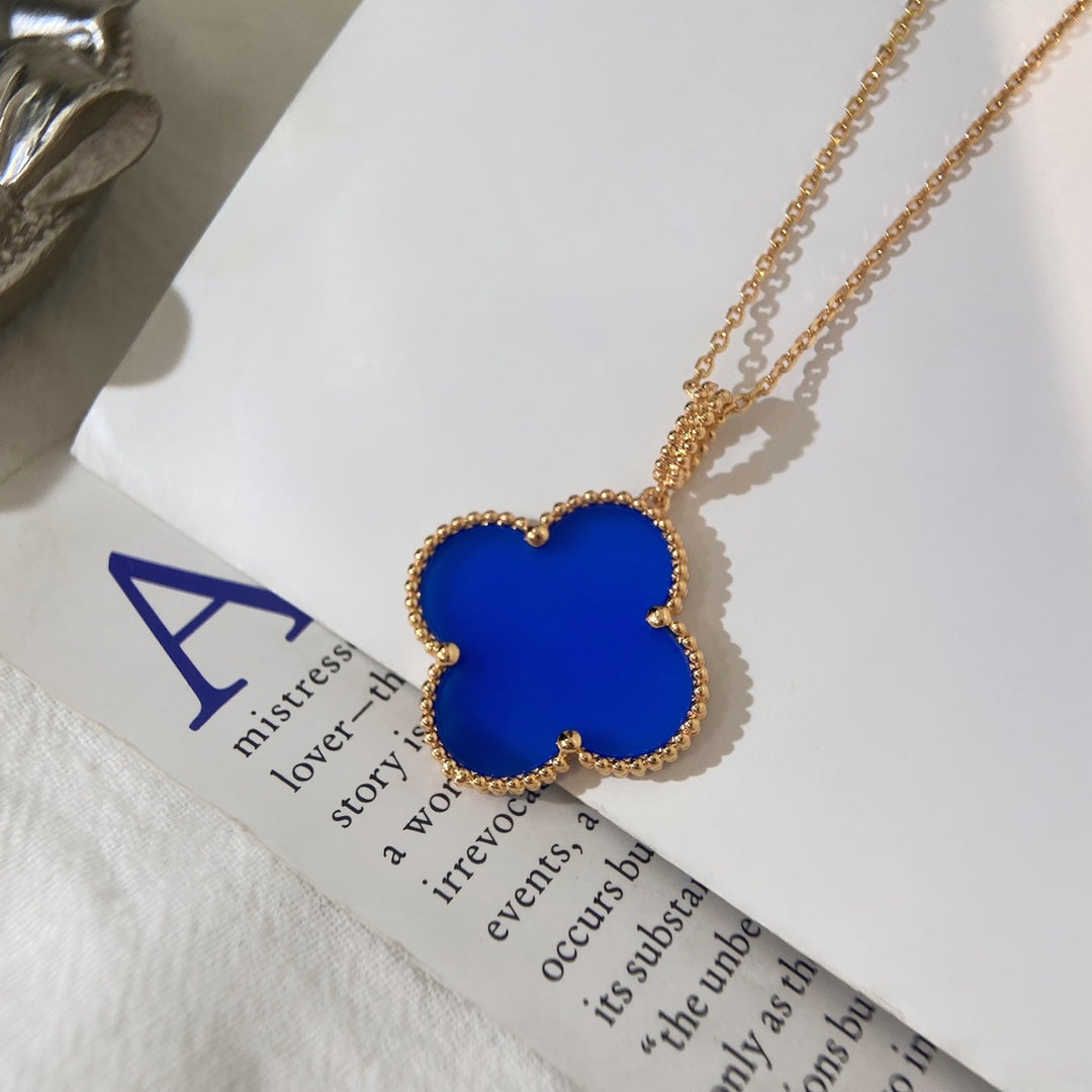 [⭐moonlume]CLOVER 25MM NECKLACE TURQUOISE ROSE GOLD