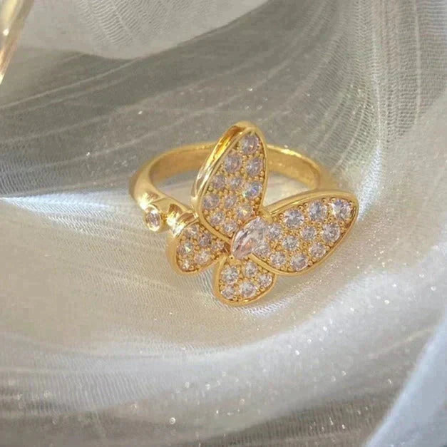 [⭐moonlume]BUTTERFLY DIAMOND RING